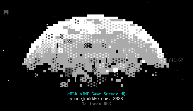 Space Junk BBS Login Screen